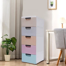 Clothes Storage Tower Vertical Plastic Drawers Dresser Closet Drawers