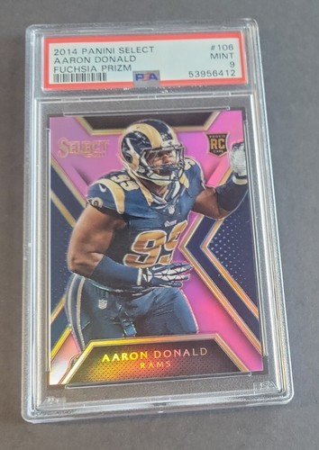 Aaron Donald 2014 Panini Select Prizm Fuchsia #106 PSA 9 Mint #175/199 LA Rams - Picture 3 of 7