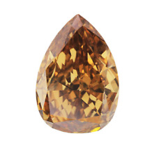 1.30 Carat Fancy Deep Brown Yellow Diamond GIA Certified Natural Color Pear 2884.62 per carat