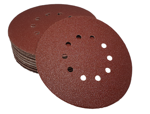 Schleifpapier 225mm 30 Stück Schleifpapier 225 Mm Klett – 8-Loch, Körnungen 40-240, Passend Für Trockenbauschleifer & Exzenterschleifer (Giraffe