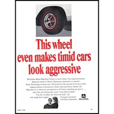 1966 ALCOA Aluminum Vintage Print Ad Kelsey Hayes Mag Star Wheel 60s Wall Art