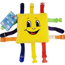 NEW Buckle Toys Bongo Square Sensory Learning Toy Fine Motor Skills 6 Buckles