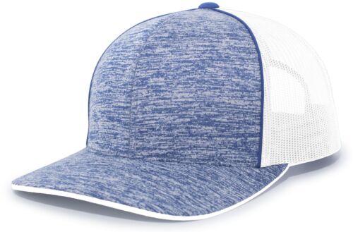 Pacific Headwear 106C Aggressive Heather Trucker Snapback Cap - Picture 13 of 14