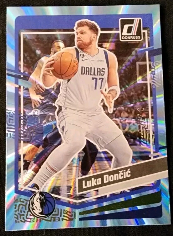 2023-24 Donruss International #141 Luka Doncic HOLO LIGHT BLUE LASER  #/25!!