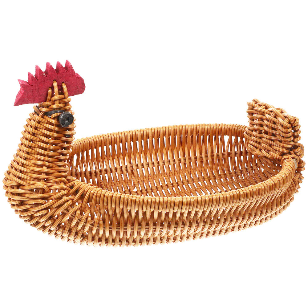 Chicken Shaped Woven Basket Storage Multifunctional Office Child