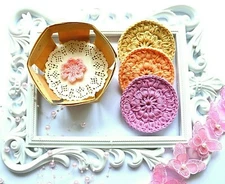 6 Face pads Cotton sponges Makeup remover pads Face rounds Crochet scrubbies