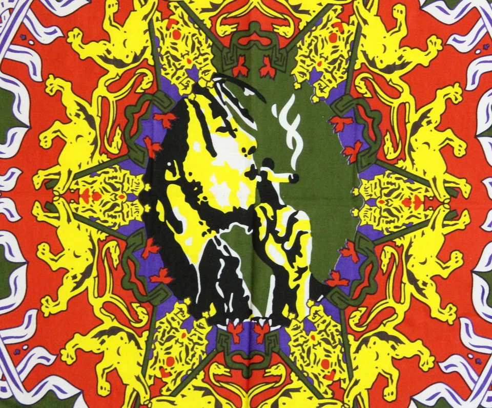 Póster mandala colgante de pared decoración del hogar Bob Marley tapiz para fumar étnico indio Foto 2 de 4