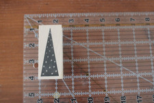 MEMORY BOX 4" Reverse Twinkle Star Tree Triangle Christmas Wood Rubber Stamp