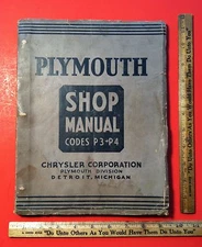 1936 Plymouth P3 & P4 Models Shop Service Manual RARE