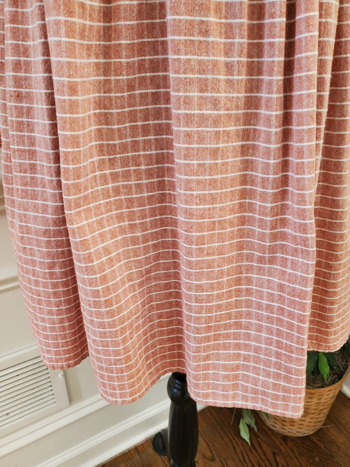 Manipulation Ruth Womens Orange White Striped Button Front Sheath Dress Size M - Image 4 of 4