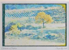 France 174080 Tree In Autumn Near Carpentras A3 Watercolour print