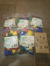 (  Lot of 5 Bags )  3D Geometric Solids Shapes 1" (40 Pieces per Bag)