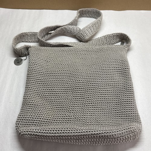 Borsa a tracolla The Sak maglia all'uncinetto intrecciata grigia borsa chiusura cerniera - Foto 4 di 11