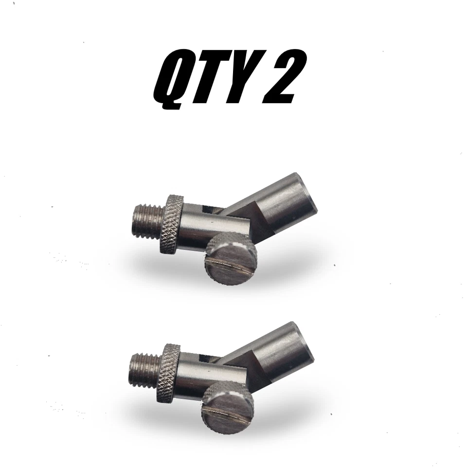 Adaptadores de ángulo de acero inoxidable palos de banco brazos de alimentación alarmas de mordedura de pesca de río Foto 3 de 4