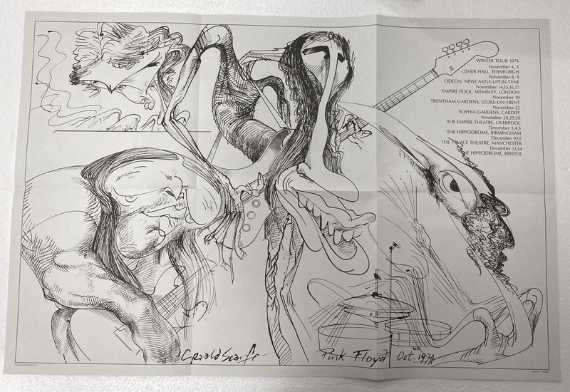 PINK FLOYD WINTER TOUR 1974 Reproduction POSTER by GERALD SCARFE
