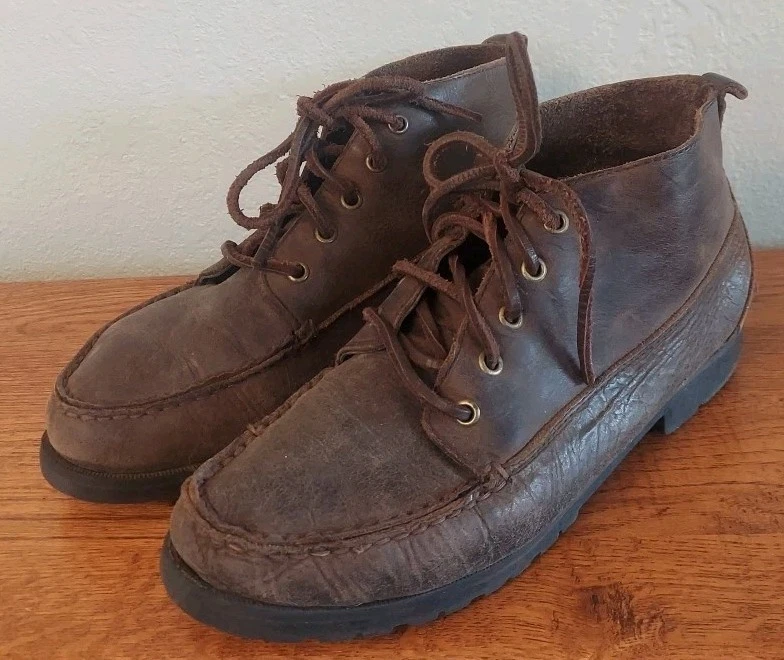 Vintage Northwest Territory Brown Leather Chukka Boots Womens Sz 8 Boho Cottage - Image 4 of 4
