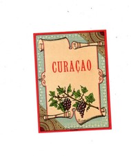 Ancienne étiquette alcool : Curaçao
