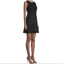 Vineyard Vines Sleeveless Fit & Flare Waisted Knit Dress Women 6 Jet Black 