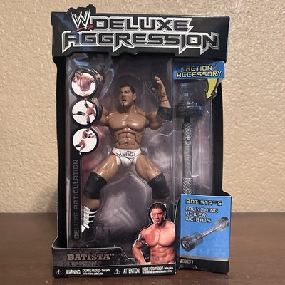 WWE 2005 Delux Aggression Batista Wrestling Action Figure Jakks Action Accessory