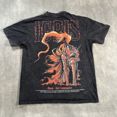IGRIS Blood-Red Commander Solo Leveling Anime T-Shirt MEDIUM Black Stone Wash