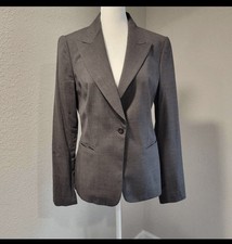 Elie Tahari Women's Wool Gray Blazer Size 10