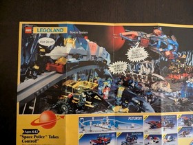Vintage (1989) LEGO SPACE Futuron Space Police Blacktron Sets Poster - RARE