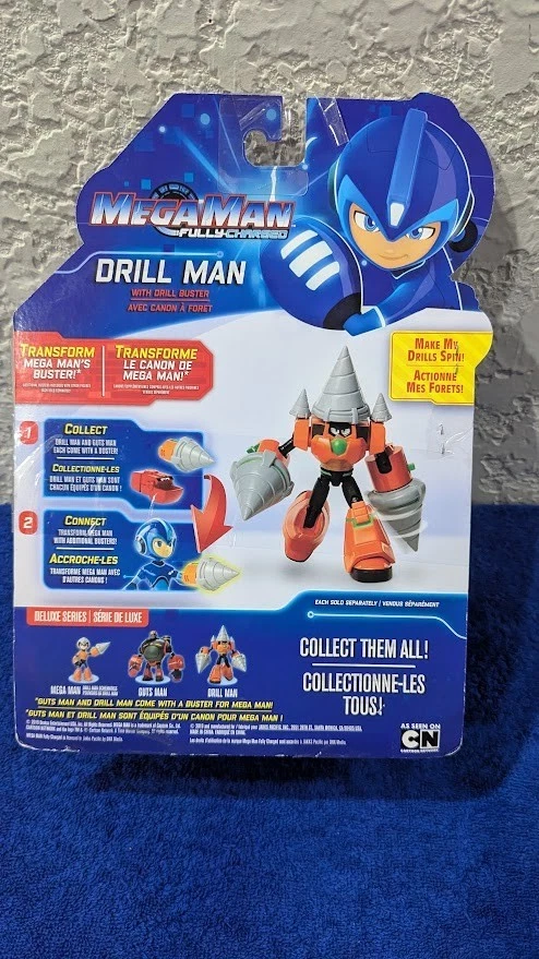 Boneco de ação Mega Man totalmente carregado 7" | Deluxe Drill Man Deluxe Series - Imagem 3 de 4