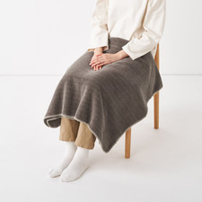 MUJI double-sided chenille blanket 80 x 130cm, Brown