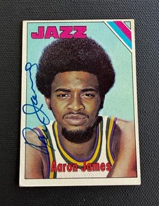 1975 Topps AARON JAMES signed card (Jazz - autograph)
