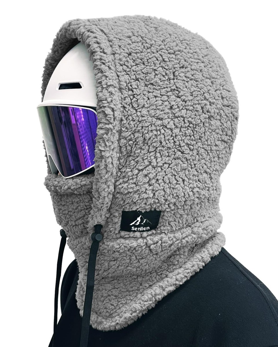 Senllen Winter Fuzzy Balaclava Fleece Ski mask for Women/Men One