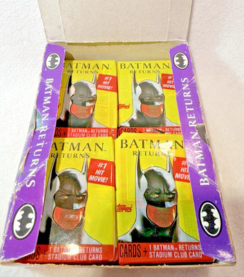 Vintage 1992 Topps BATMAN RETURNS Movie Photo Cards /Partial Box of 14 Packs