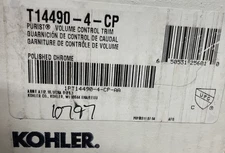 Kohler K-T14490-4-CP Purist - Volume Control Trim Faucet - Polished Chrome