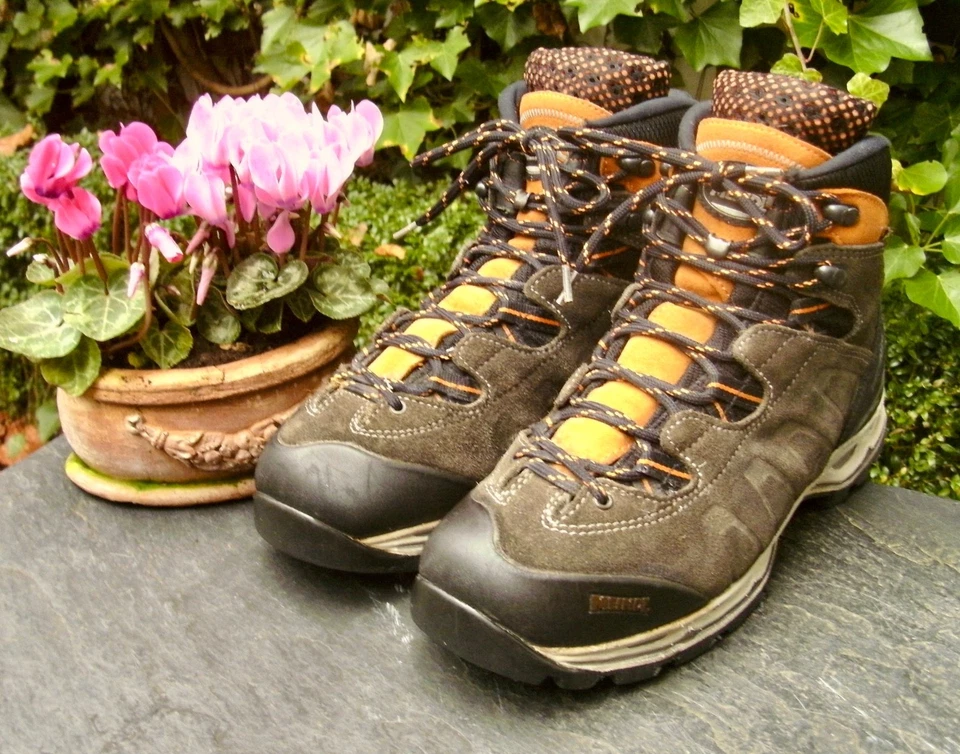 MEINDL 🇩🇪 Trekking-/Bergstiefel Gr.41,5 Leder GORETEX® VIBRAM® 2x getr NP:269€