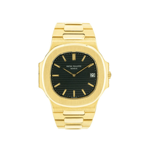 Patek Philippe Nautilus 3700/11 Vintage Yellow Gold Black Ribbed Dial (1983)
