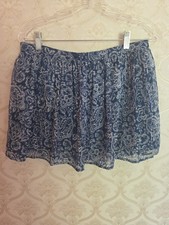 Abercrombie  Fitch Womens Skirt Medium Blue Patterned Mini