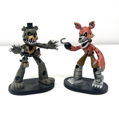 Lot Of 2 Five Nights At Freddys Funko Hero World Figures Nightmare Freddy& Foxy