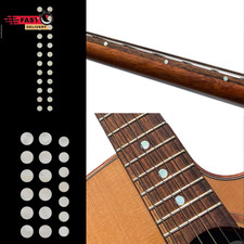Inlay Sticker Fret Markers for Guitars  Bass - Custom Dots Set - White Pearl F-