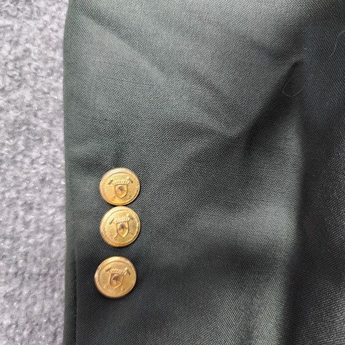 Chaps Ralph Lauren Mens Blazer Green Wool Gold 2 Button Jacket Sport Coat 46R - Picture 6 of 10