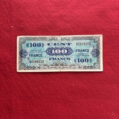 MÜNZNOTE FRANKREICH 100 FRANCS 1944