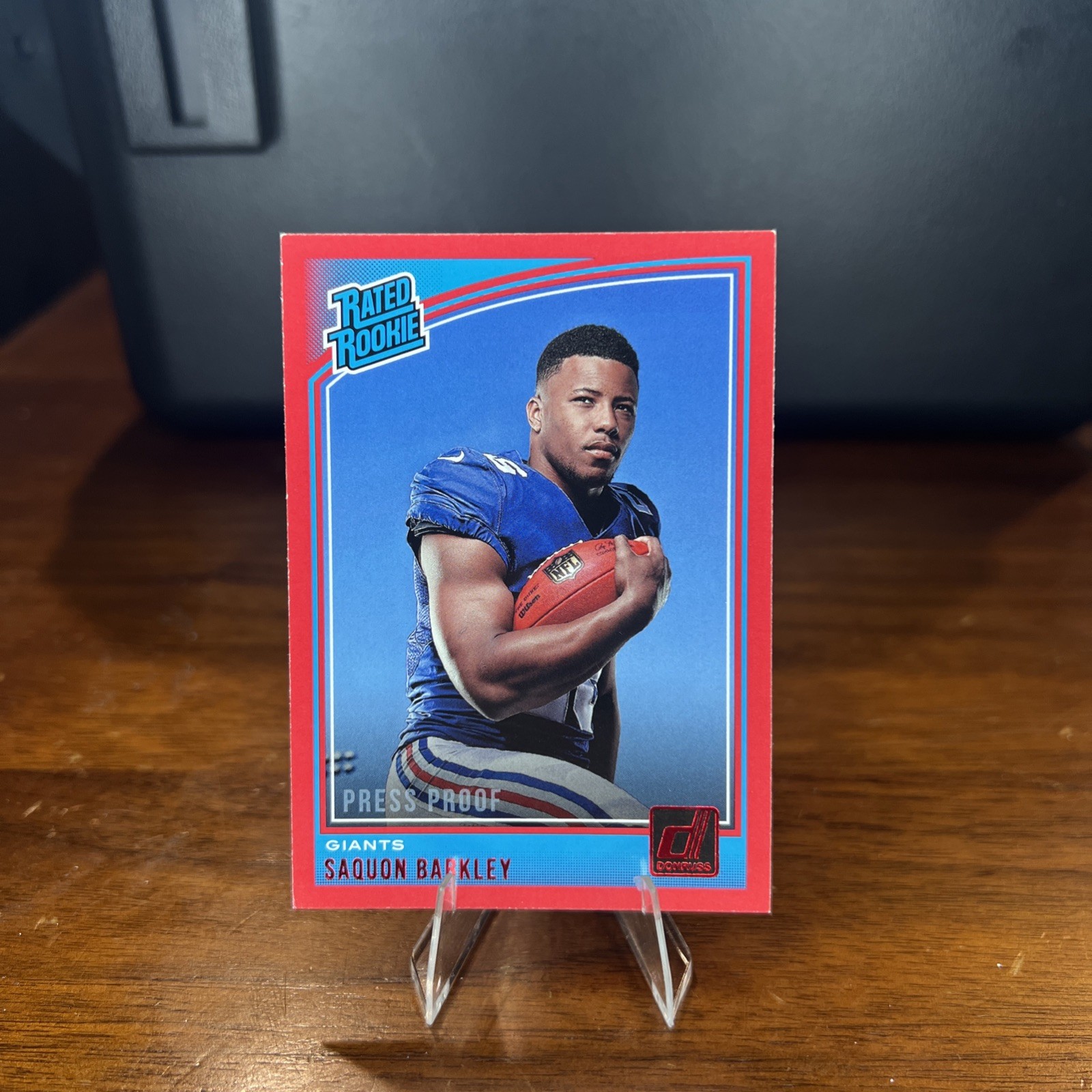 2018 Panini Donruss - Rated Rookie Saquon Barkley #306 Press Proof Red (RC)
