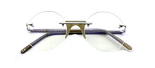 ANDY WOLF EPSTEIN COL.E ROUND RIMLESS WHITE A...