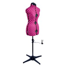 Adjustable Dressmakers Dummy - Cerise Polka Dot. Available in 2 Sizes.