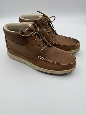 LL Bean Men s Chukka Boots Moc Toe Brown Comfort Shoes Casual 14 Medium