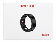 Silver Smart Ring Fitness Tracker Heart Rate Sleep Monitor Bluetooth Ring Size 9