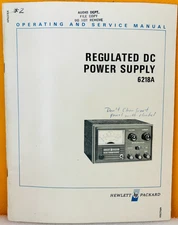 HP 06218-90001 1969 Model 6218A DC Power Supply Bench Series Service Manual.