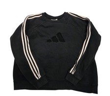 Vintage 1990s Adidas Boxy Embroidered Sweatshirt - 23x25, Embroidered Logo.
