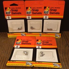 Lot/5 New Old Stock,South Bend Ball Bearing Swivels,size 0,total of 15 swivels