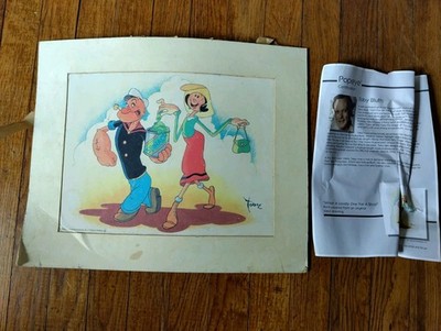 2006 Popeye & Olive Oyl Art Print Toby Bluth  What A Lovely Day For A Stroll ...