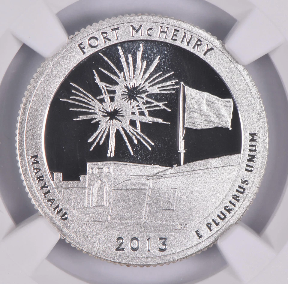 2013-S Silver PF70 ANT Fort McHenry Quarter Limited Edition NGC *0197 - Image 3 of 4