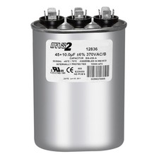 45 10 uf/MFD 370 VAC volts Oval Dual Run Capacitor 50/60 Hz - Lot-1